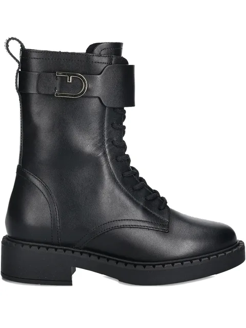 buckle-fastening lace-up boots