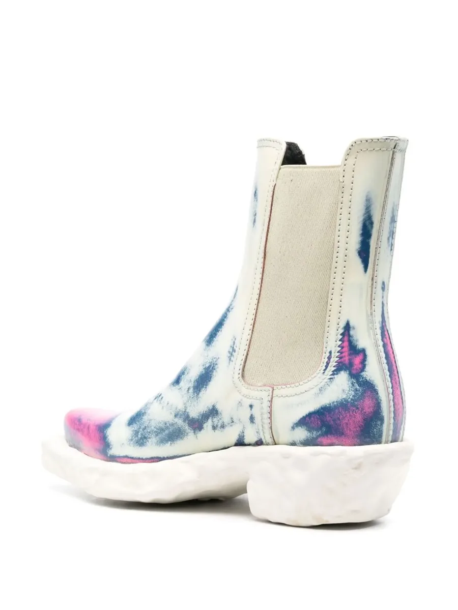 distressed-effect ankle boots 6