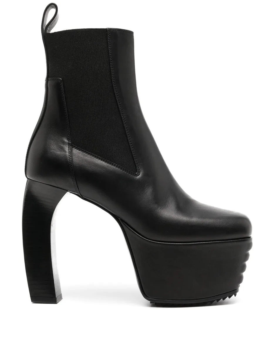 125mm leather platform boots 2