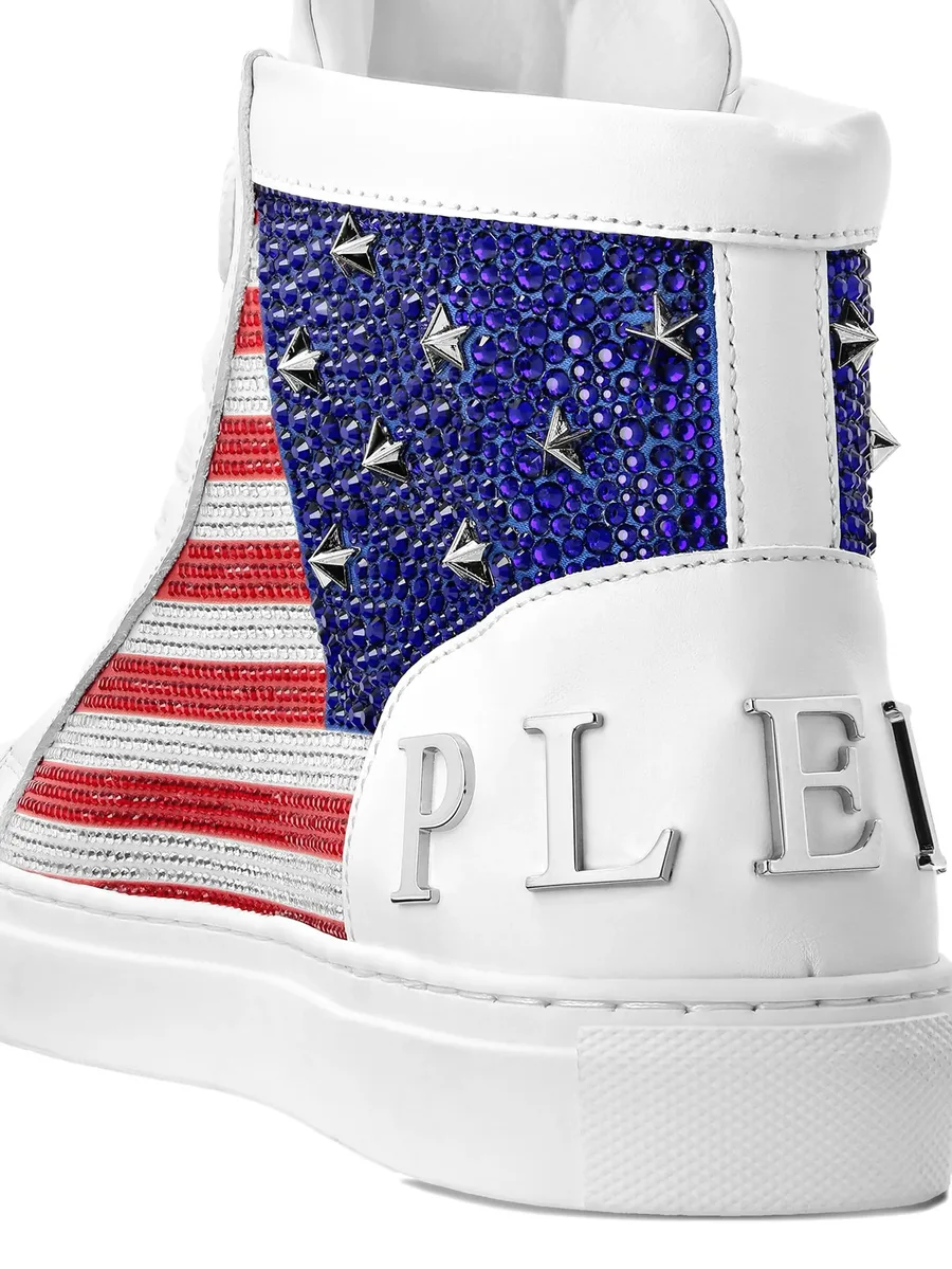mid top sneakers star studs America 7