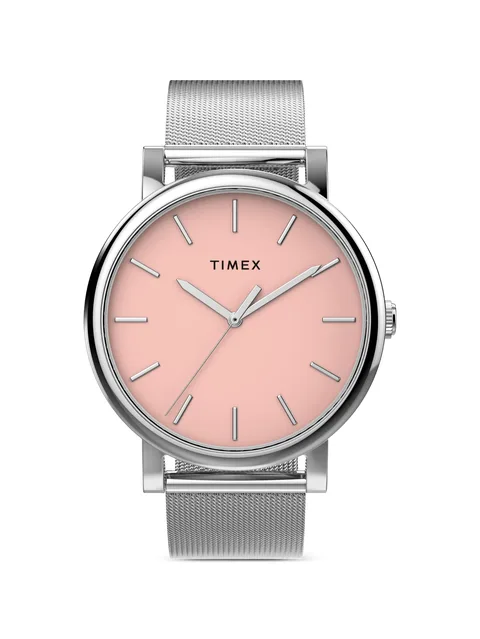 наручные часы Silver-Tone Pink Dial 38 мм