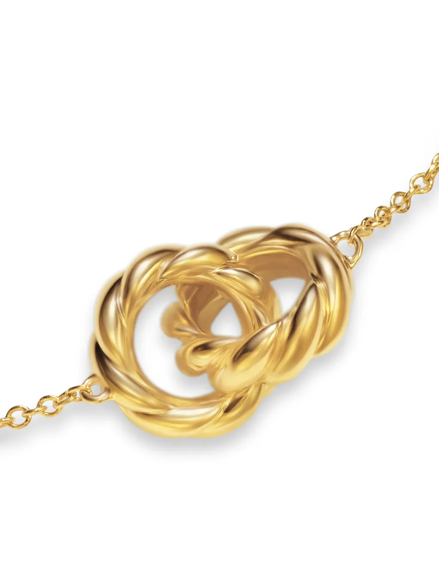 колье Sculpted Cable из желтого золота (2 мм) 3
