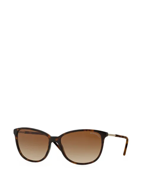 tortoiseshell-effect geometric-frame sunglasses