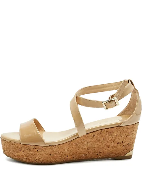 Portia cross-strap wedge-heel espadrilles