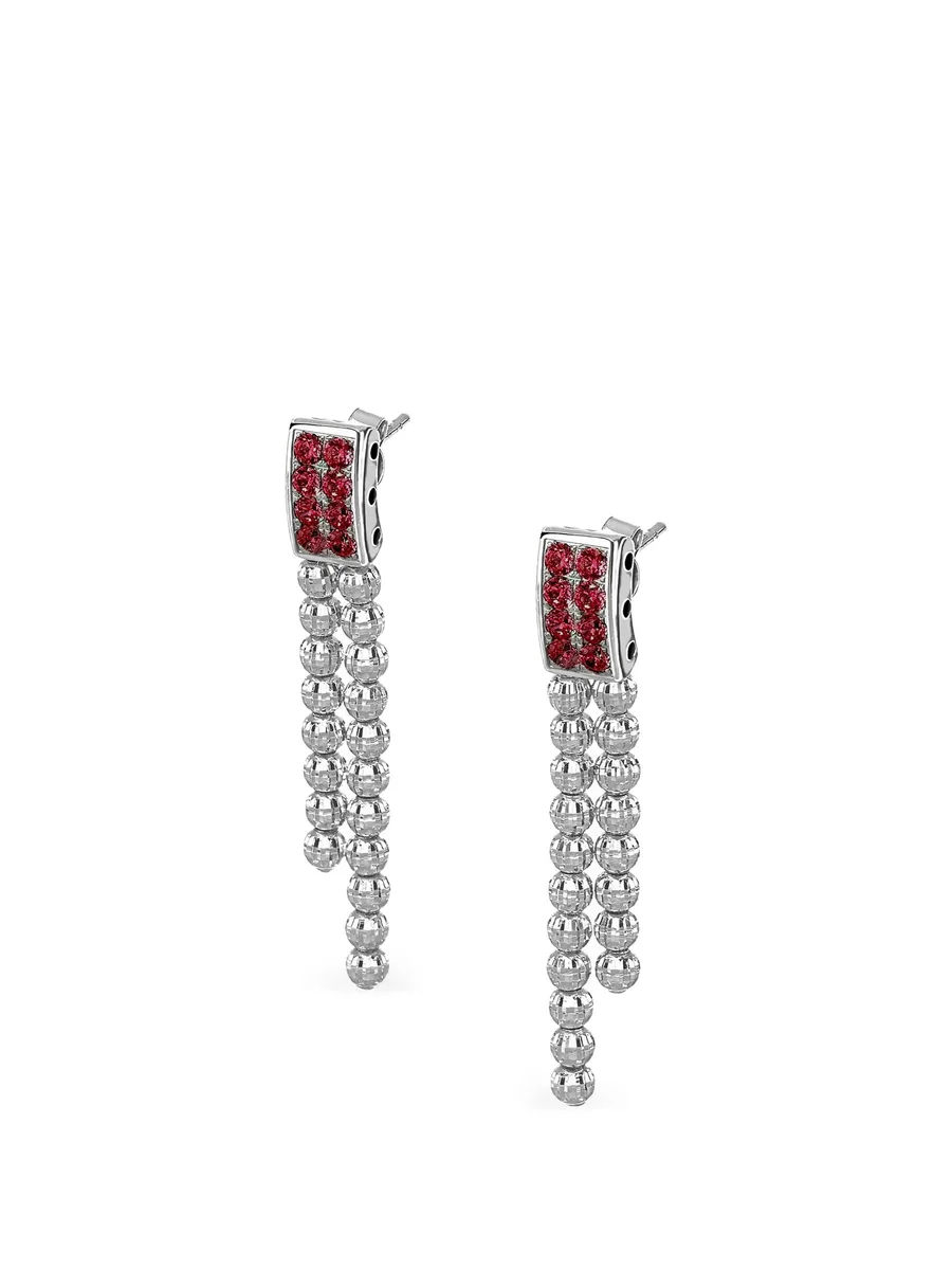 серьги-подвески Crystal Color с цирконами 1
