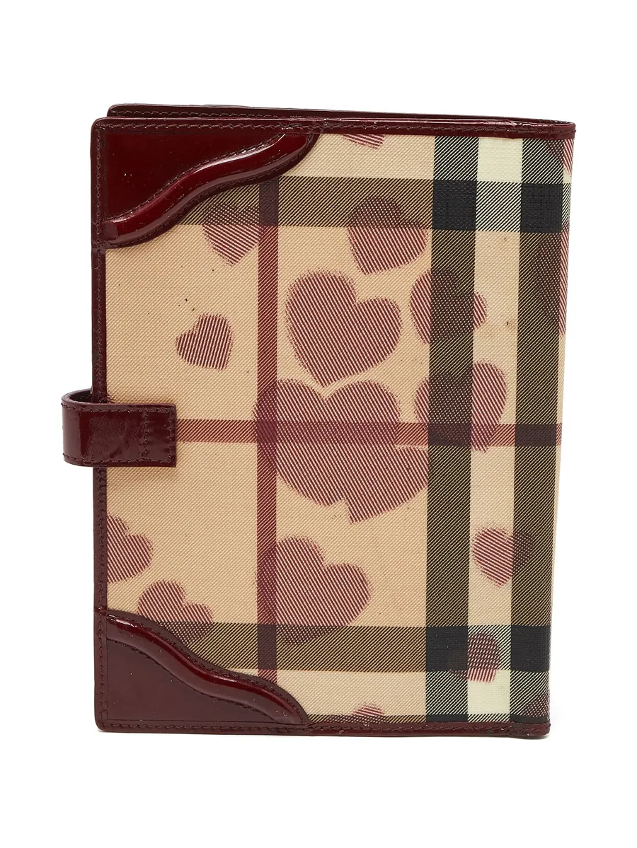 Heart Nova Check leather agenda cover 4