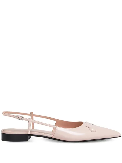 slingback pointed-toe flats