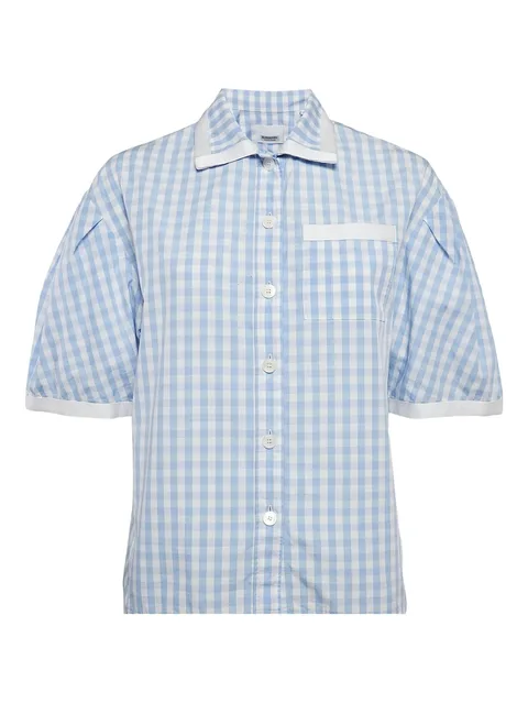 check-print shirt
