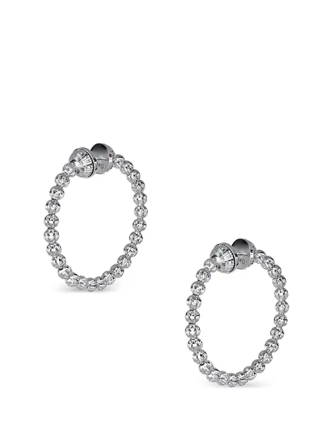 серьги-кольца Crystal с бусинами