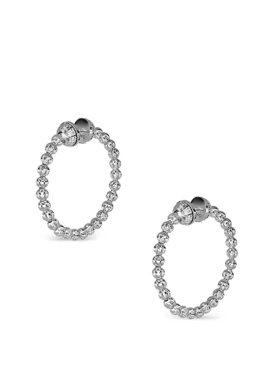 серьги-кольца Crystal с бусинами 1