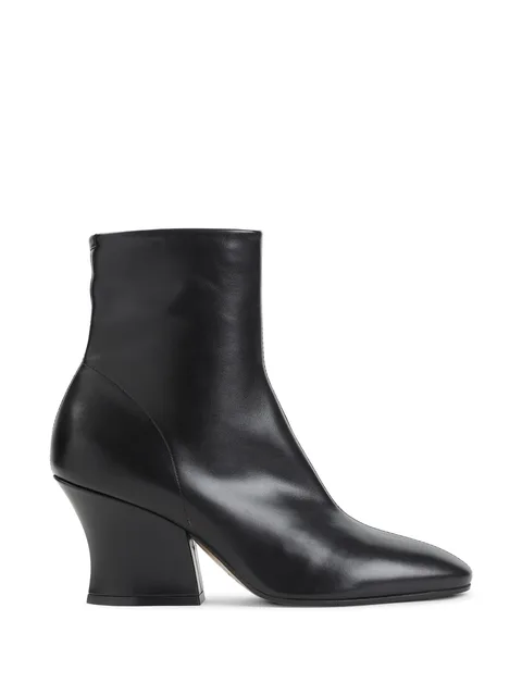 block-heel leather ankle boots