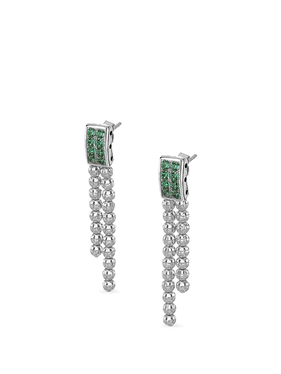 серьги-подвески Crystal Color с цирконами 1