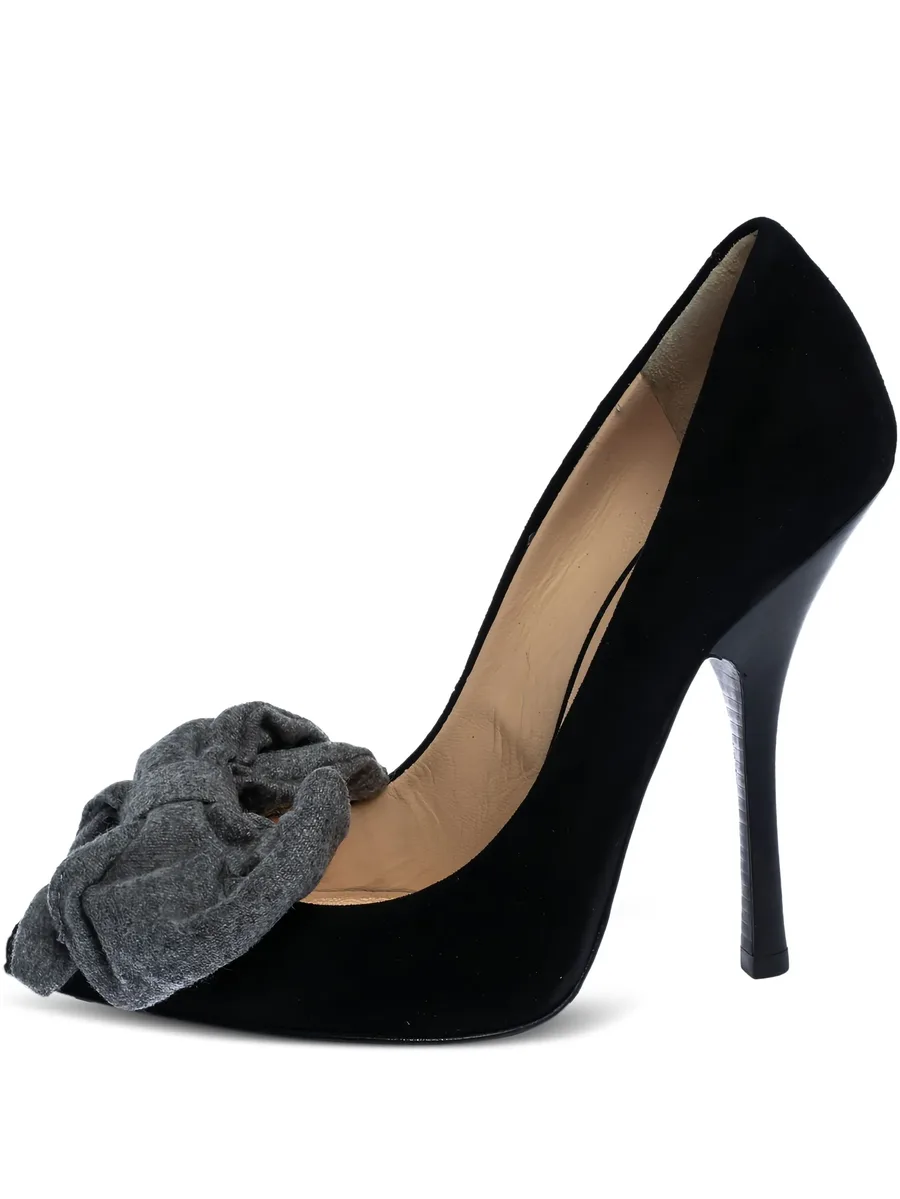 120mm pointed-toe bow-detailing pumps 1