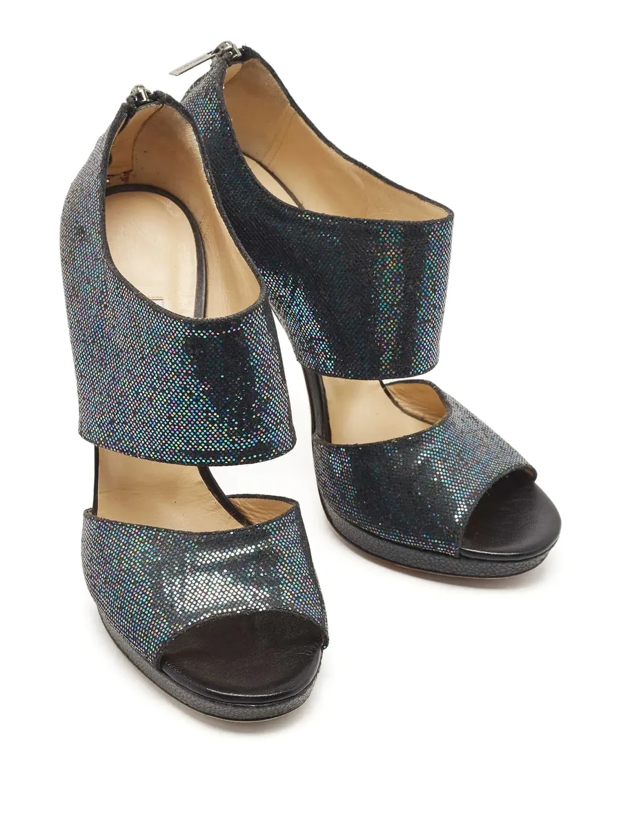 125mm glitter-detail sandals 10