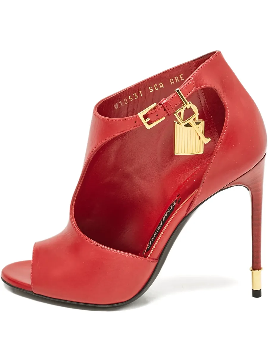 pre-owned 110mm padlock-detail boots 2