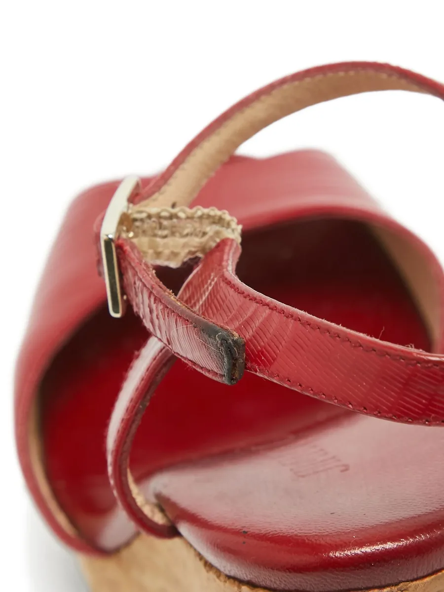 110mm leather wedge sandals 12