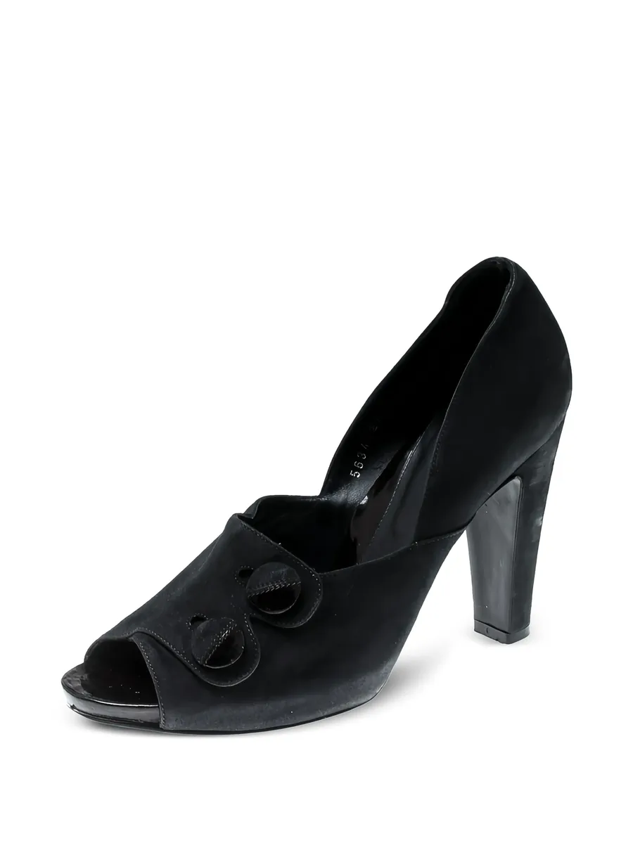105mm peep-toe suede pumps 4