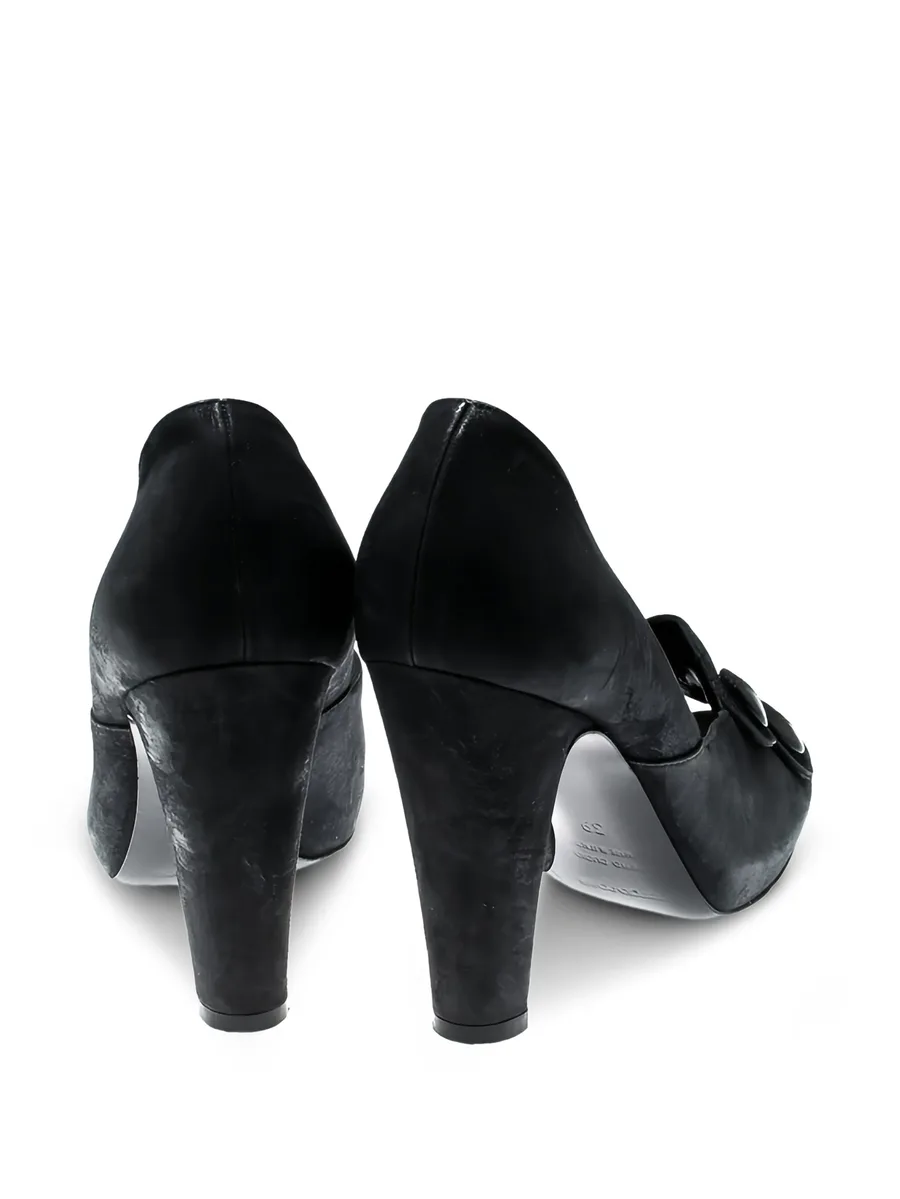 105mm peep-toe suede pumps 8