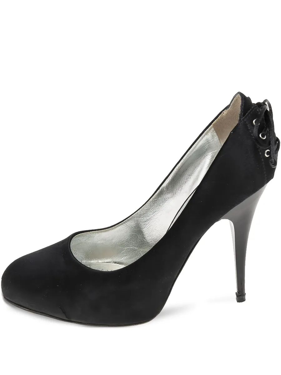 pre-owned 110mm lace-up pumps 2