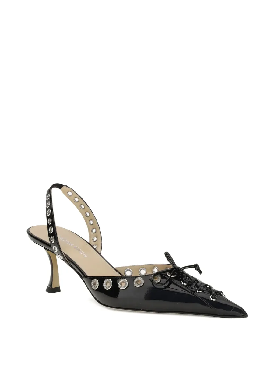 crystallised corset slingback pumps 3