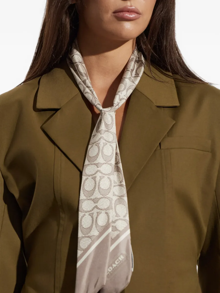 Signature-print silk scarf 4