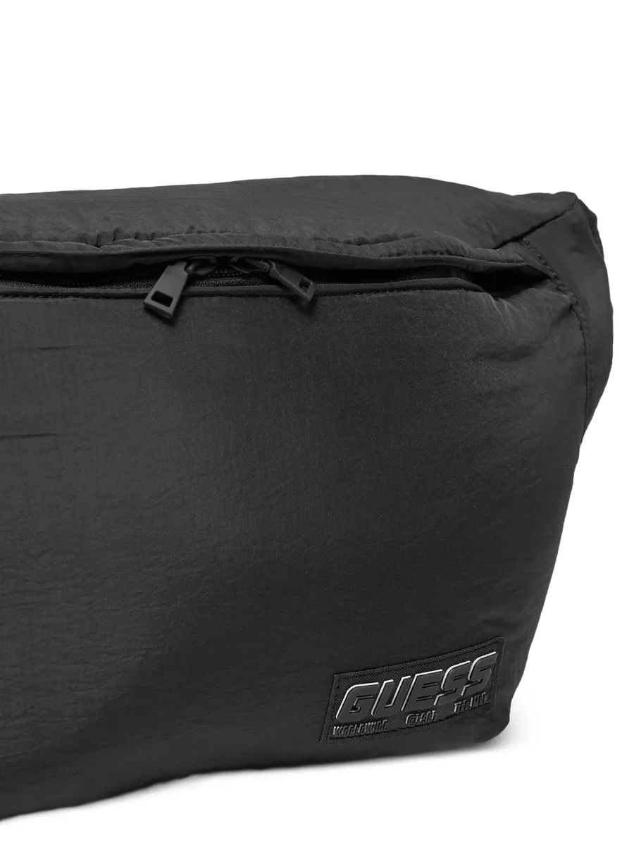 crinkle-finish logo-patch belt bag 4