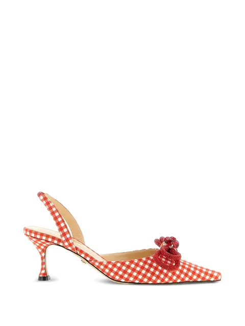 bow-detail pattern pumps