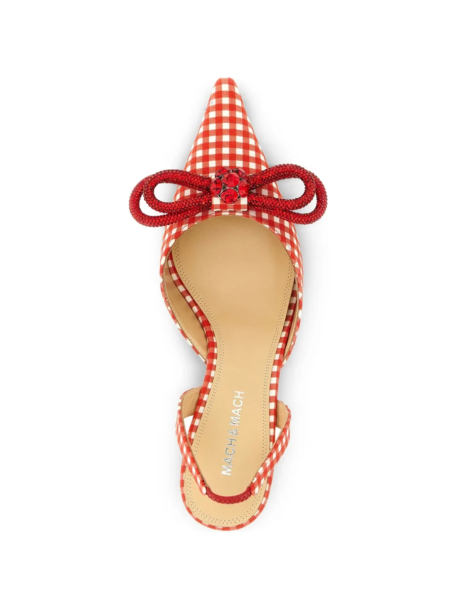 bow-detail pattern pumps 8