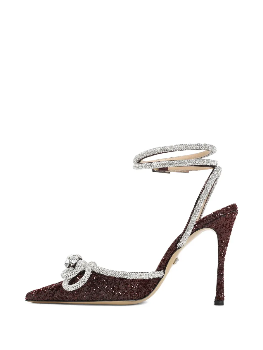 110mm Double Bow crystal-embellished pumps 4