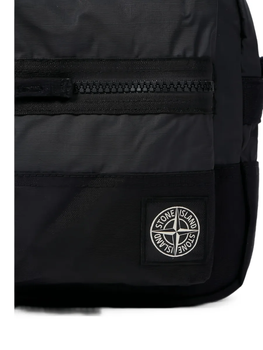 logo-patch panelled shoulder bag 3