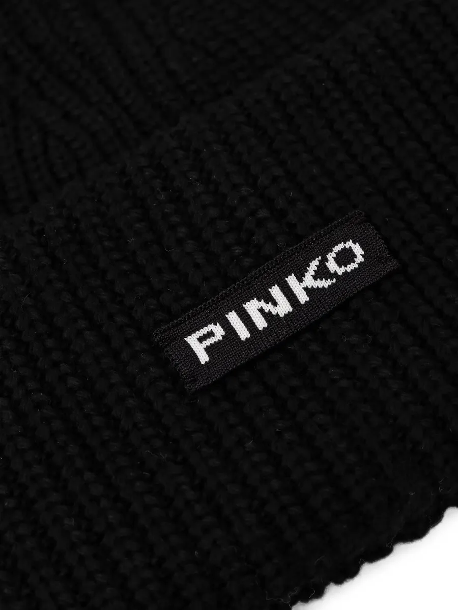 logo-patch ribbed-knit beanie hat 3
