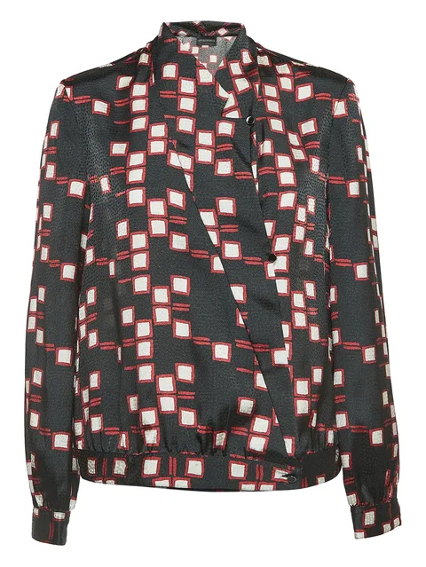 geometric-pattern blouse