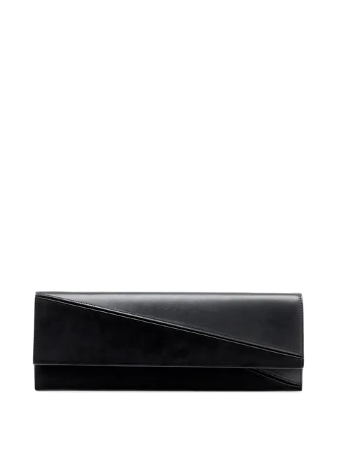 Hex clutch in smooth calf and lux suede