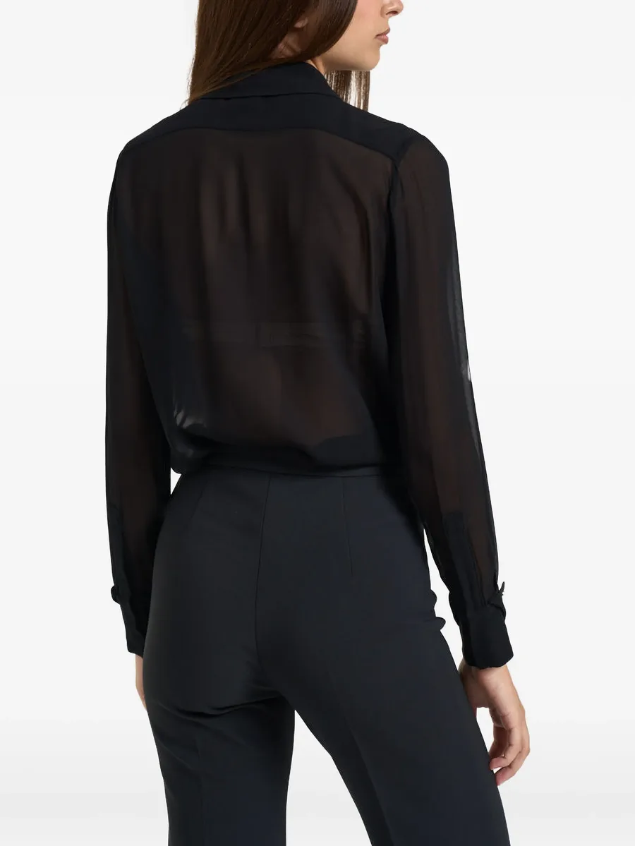 logo-detail sheer shirt 3