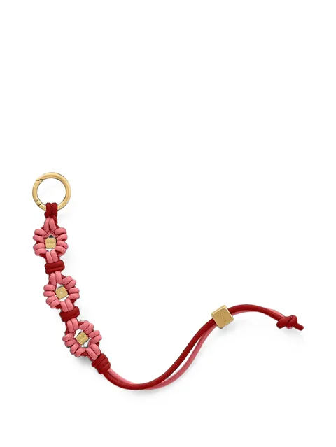 Wristlet leather bag charm