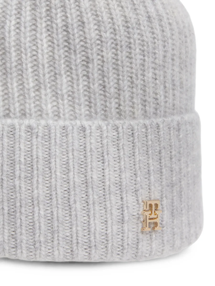 ribbed-knit logo-plaque beanie hat 3