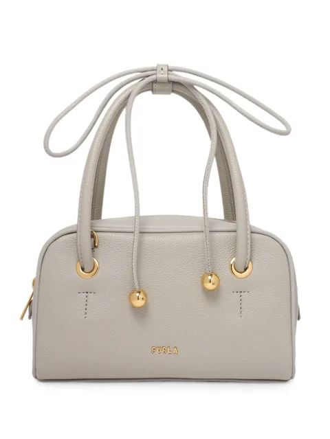 grained-leather tote bag