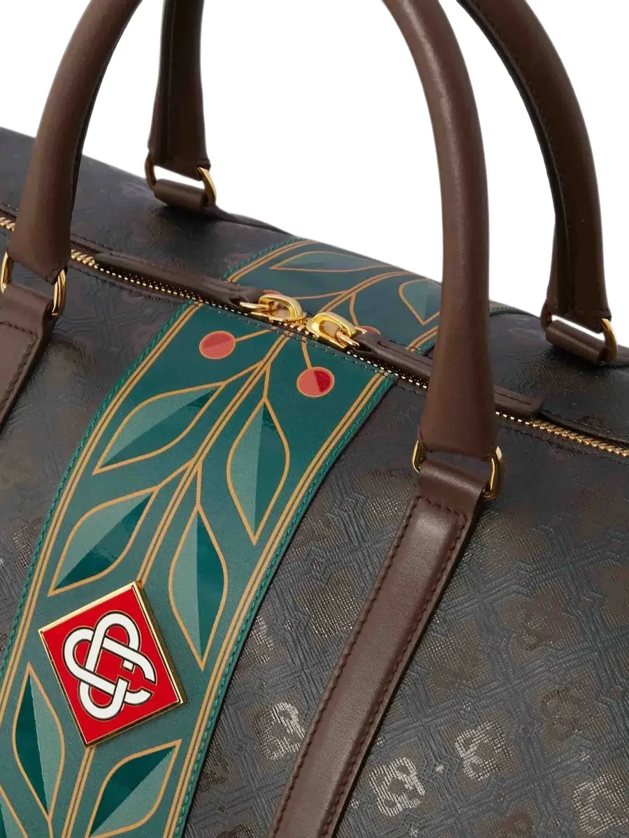 dark-brown monogram weekender bag 5