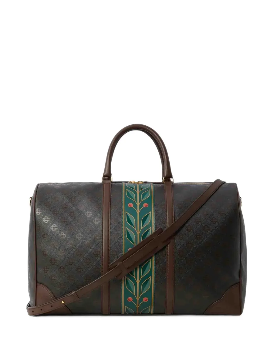 dark-brown monogram weekender bag 3