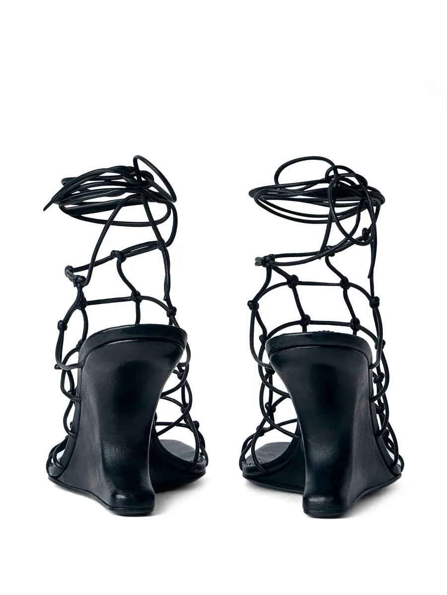 Web Cantilever caged sculpted wedge sandals 2