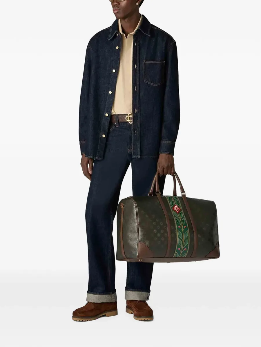 dark-brown monogram weekender bag 2