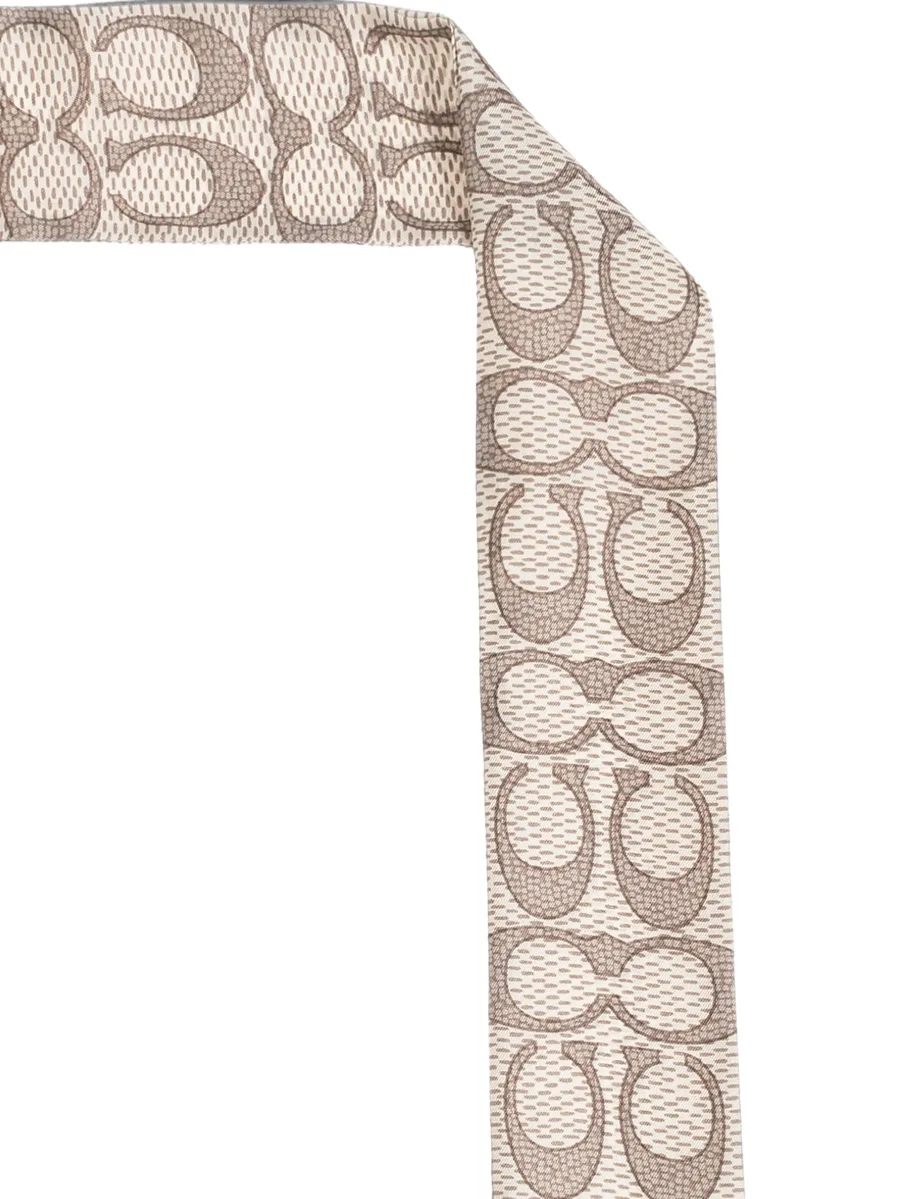 Signature-print silk scarf 3