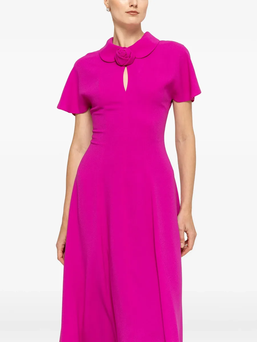 floral-detail midi dress 4