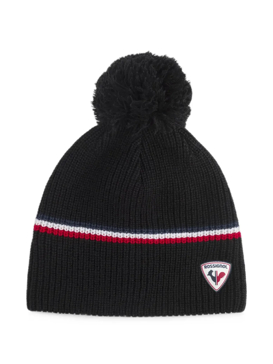 Ewan pompom-detail beanie hat 1