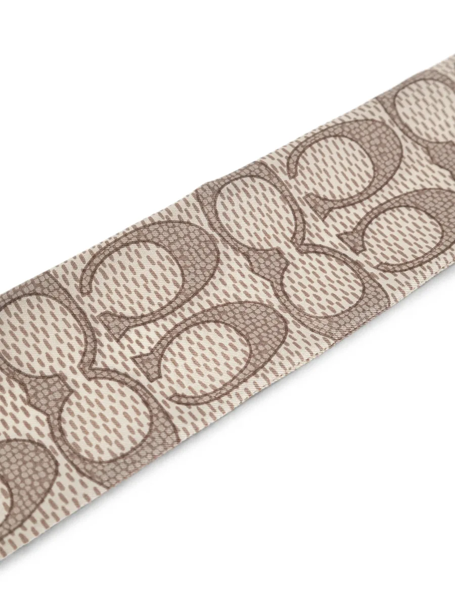 Signature-print silk scarf 2
