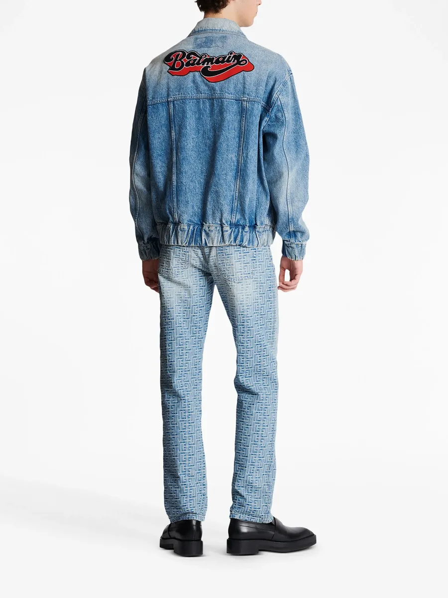 70s logo-patch denim jacket 7