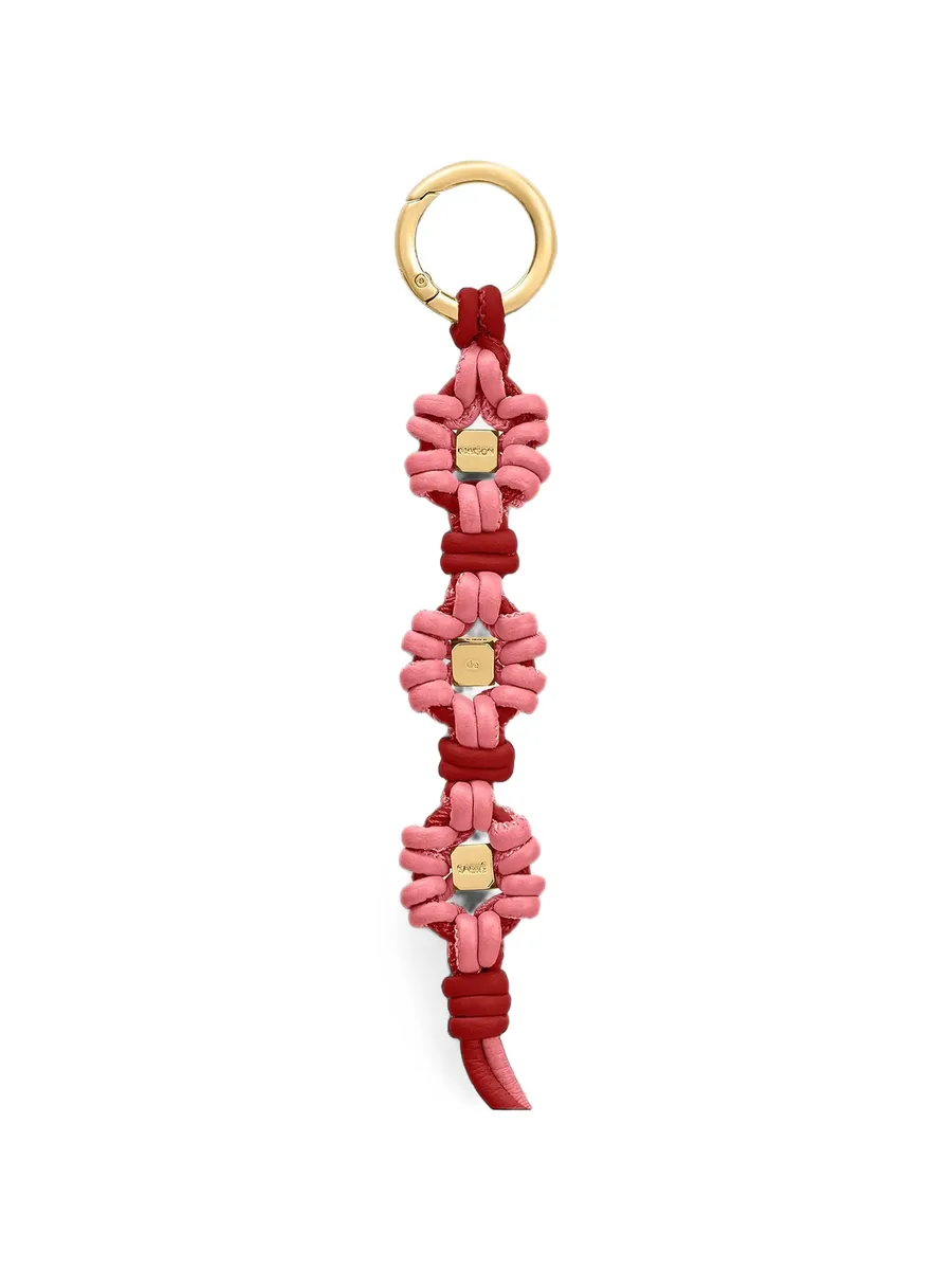 Wristlet leather bag charm 3