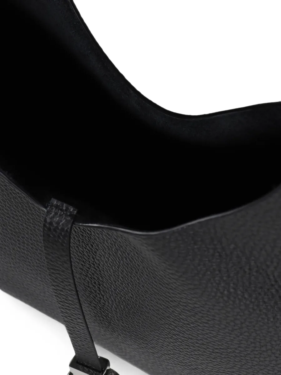 logo-plaque pebbled-leather tote bag 7