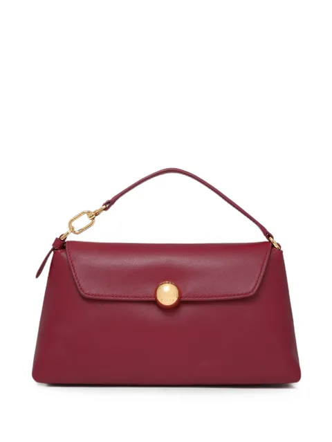 orb-embellished leather tote bag