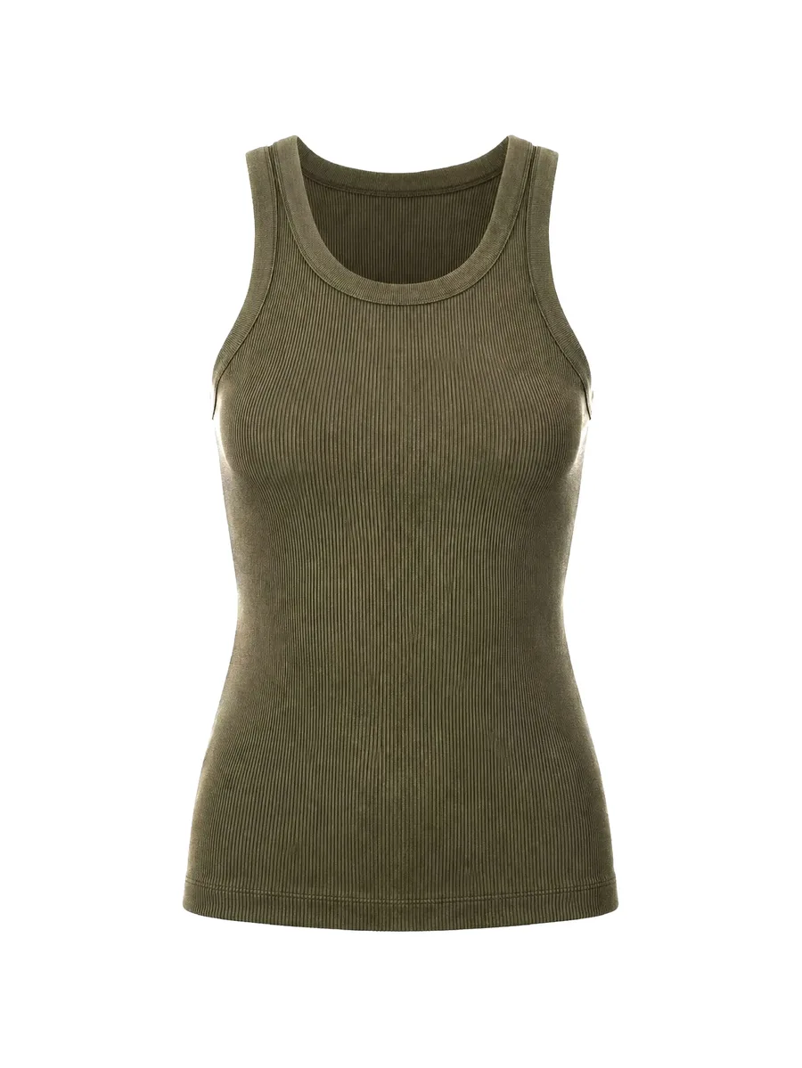 ribbed-knit tank top 1